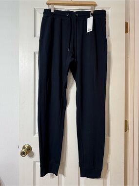 NWT Bread & Boxers Lounge Pant Mens L Dark Navy 100% Cotton Sweatpants